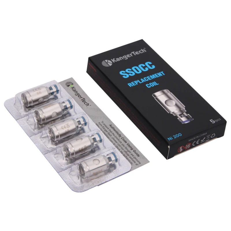 5 шт./лот Kanger SSOCC катушка 0.15ом/0.2ом/0.5ом/1.2ом/1.5ом/1.5ом/Ni200 для испарителя Nebox/Subvod |