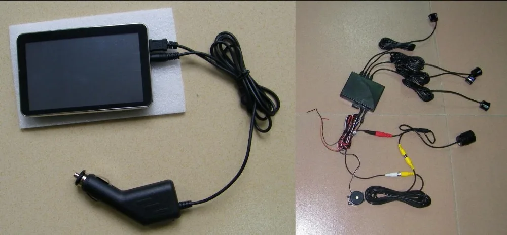 3 в 1 @ 7 дюймовая GPS задняя камера беспроводная система датчиков парковки av in + bluetooth
