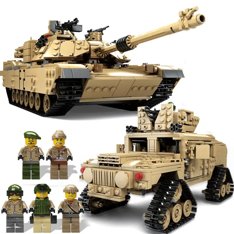 Военный игрушечный танк M1A2 ABRAMS MBT 1 смена 2 Модель Строительные блоки Совместимые