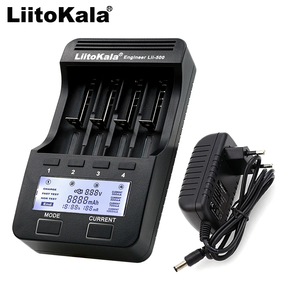 

Liitokala Lii-500 100 202 402 300 1.2V AA AAA NiMH battery Charger LCD 3.7V 18650 18350 16340 10440 14500 26650 20170