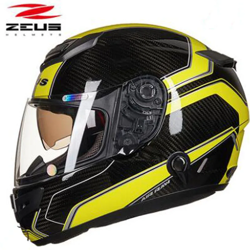 Мотоциклетный шлем ZEUS 1200E всесезонный из углеродного волокна с двойными