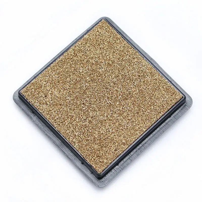 gold 12 Цветов милые Inkpad ремесло масло на основе DIY Чернила колодки для губки штампы ткань Скрапбукинг Декор отпечатков пальцев печать, штамп Pad - Цвет: gold