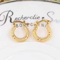 gold africa dubai jewelry romantic ethiopia geometric round hoop earrings for women gold twisted earring girls wedding gifts