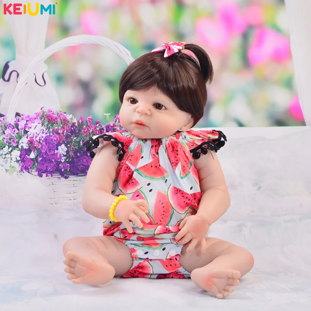 KEIUMI специальные 23 дюйма 57 см силиконовые куклы для новорожденных девочек милые