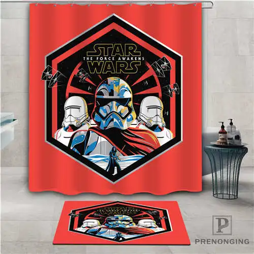 Shower Curtain Пользовательские Звездные войны(1) водонепроницаемый занавески для душа коврик для дома Ванна Ткань полиэстер для ванной разные размеры#-01-12-316 - Цвет: Shower Curtain