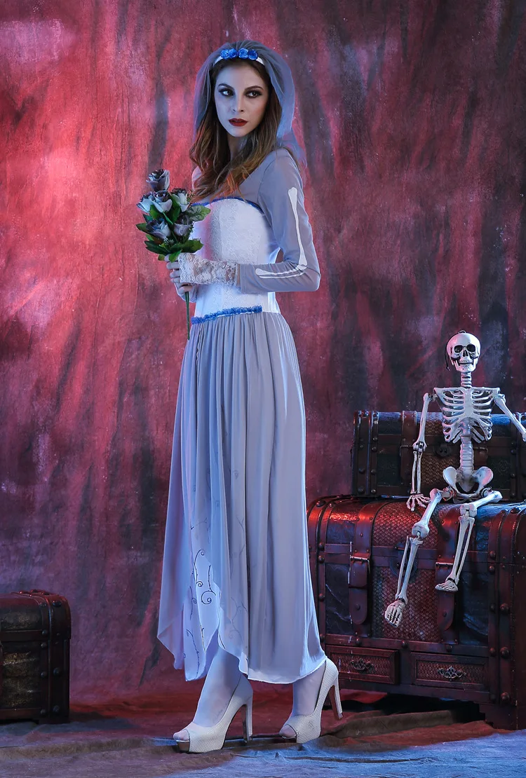 Женский костюм на Хэллоуин Purim Ghost для невесты из коллекции 2016 года страшные