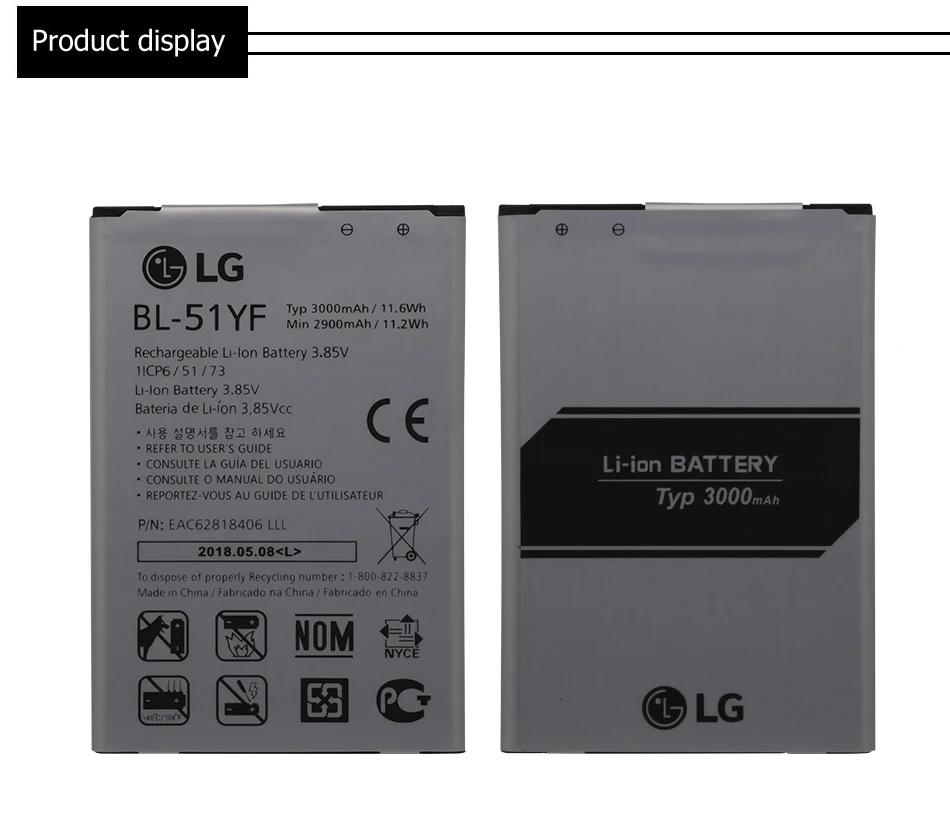LG телефона Батарея BL-51YF для LG G4 HH815 H818 H810 для LG G2 G3 G5 L7 II BL-54SH BL-53YH BL-42D1F BL-59JH батареи