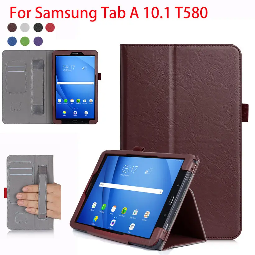 Высокое качество из искусственной кожи чехол для samsung Galaxy Tab A A6 10,1 T580 SM-T585 T580N чехол s чехол для планшета ручной держатель оболочка Funda