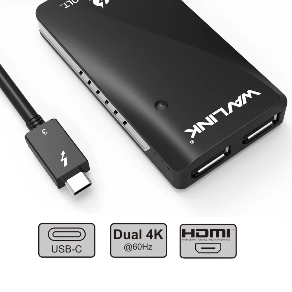 Адаптер Thunderbolt 3 двойной HDMI-адаптер для дисплея разветвитель usb type-C концентратор 40