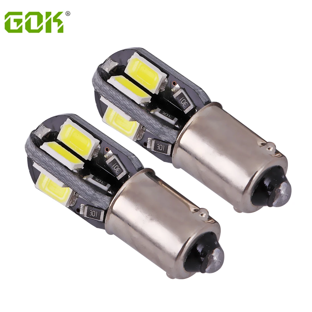 

4 светодиодные лампы BA9S canbus W5W BA9S 194 168 ba9s 8SMD t4w, CAN-шина, без ошибок, 12 В, автомобильные лампы, световой индикатор, парковочная лампа