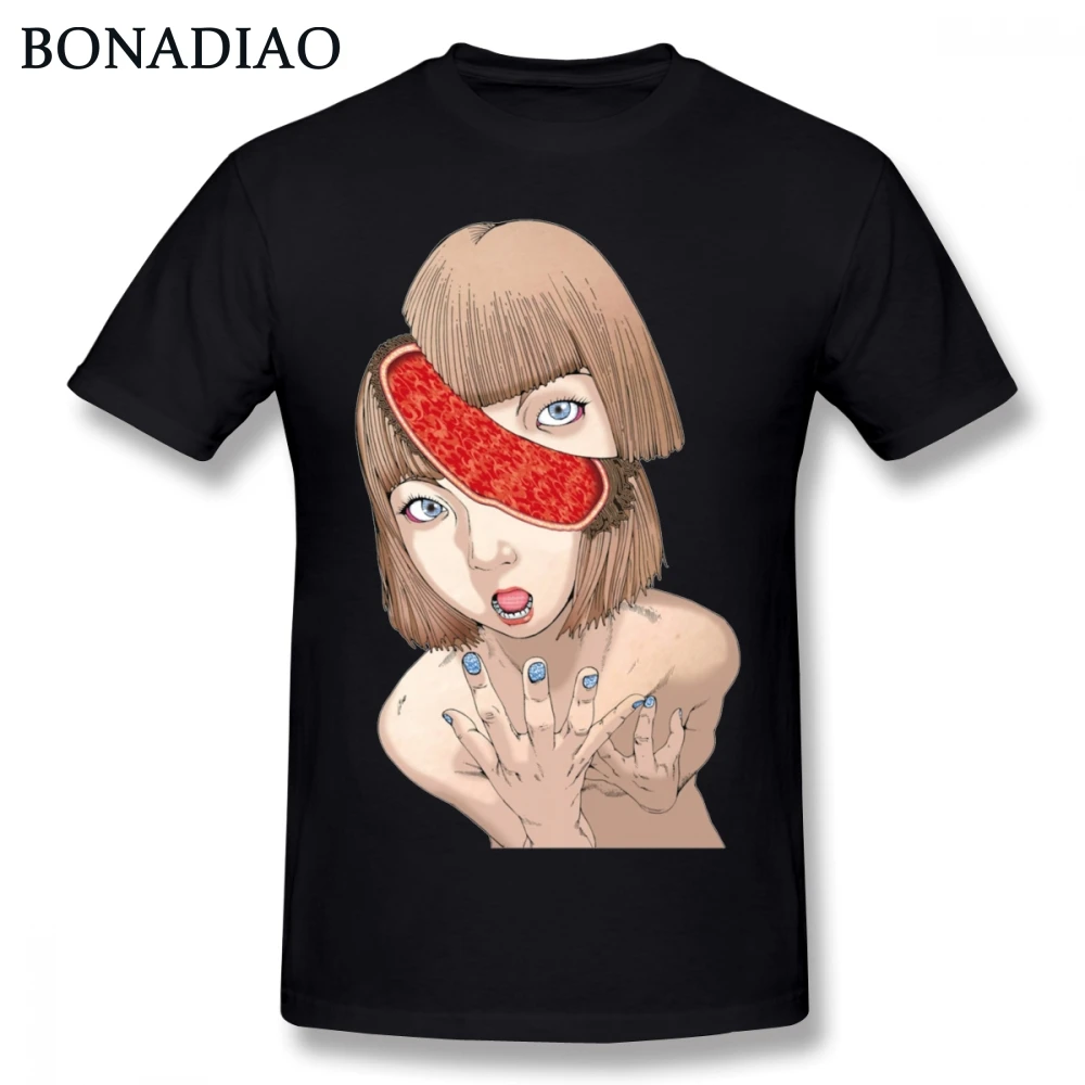Мужская футболка Shintaro Kago Fraction, качественная футболка Manga Junji Ito с круглым вырезом,, Camiseta