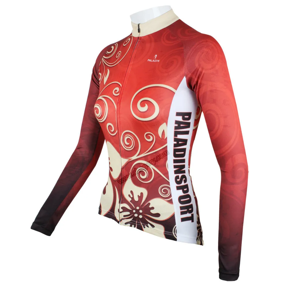 

Flowers of the sacred sport specialized for girls high quality long sleeved jersey bicycle Anti-sweat for winter and autumn