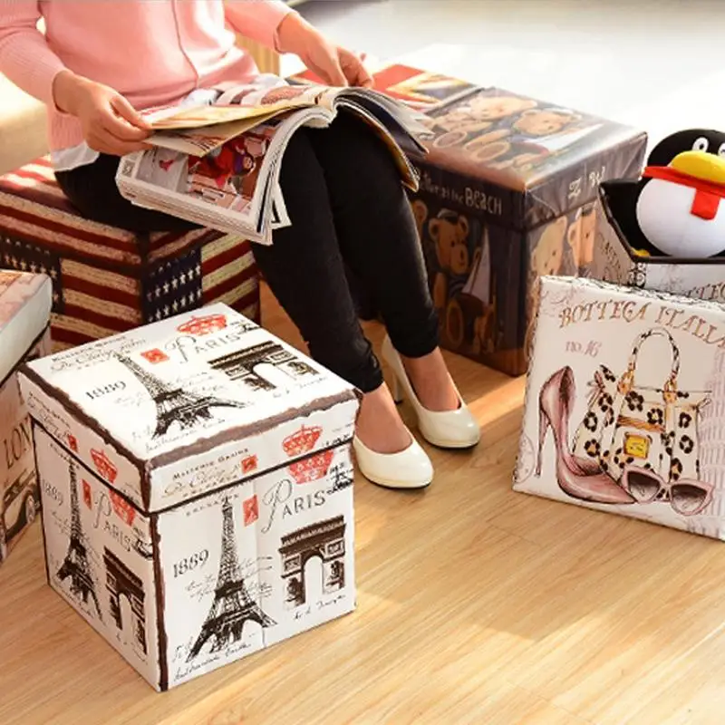 Домашние контейнеры ящик для хранения игрушек на стул с крышкой сумки