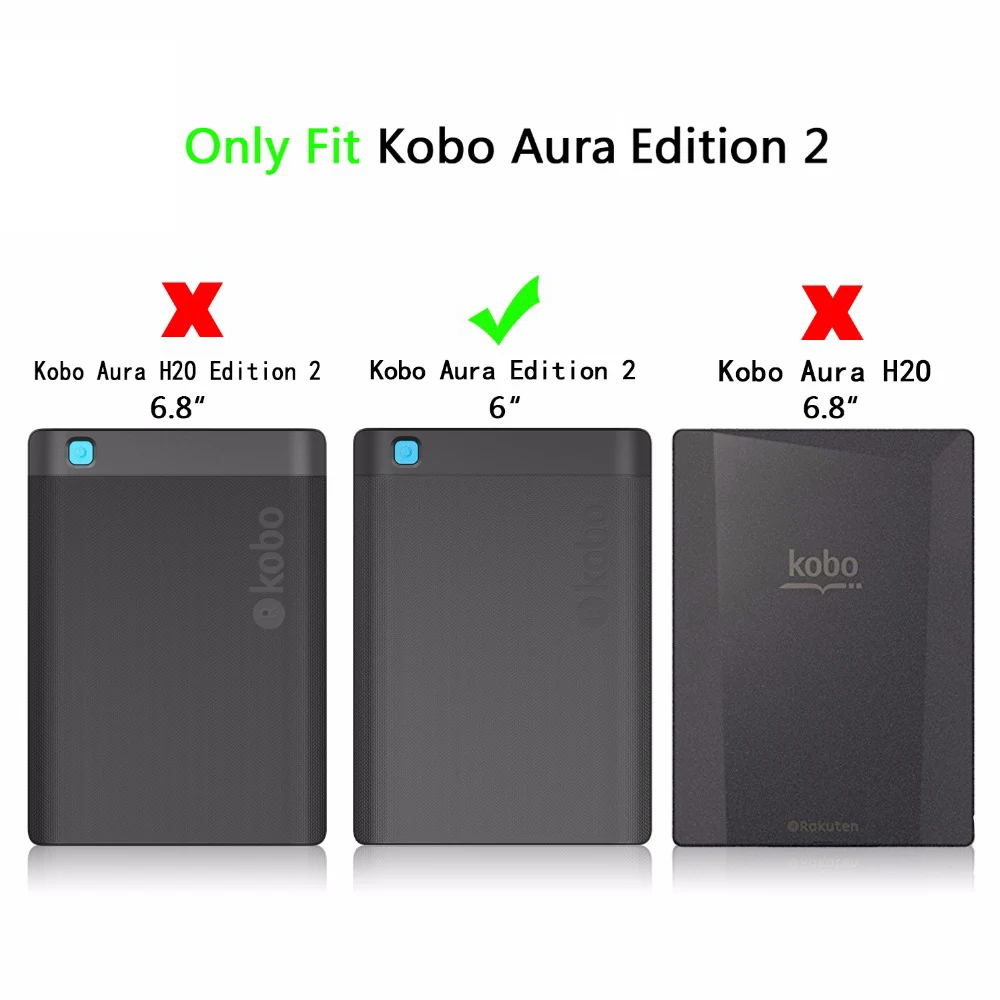 Ультра тонкий чехол BoZhuoRui для Kobo Aura Edition 2 электронная книга Smart Sleep/Wake-up casual 6 дюймов