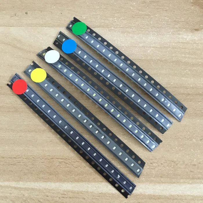 Комплект светодиодов SMD 100 5 цветов X 20 шт. = 0603 красный/зеленый/синий/желтый/белый