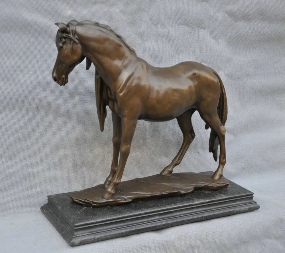 Бронзовая статуя лошади 17 дюймов на мраморной основе|statue sculpture|statue horsestatue bases |