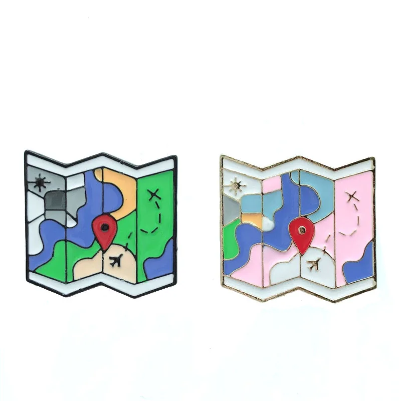 Лидер продаж креативная металлическая модная брошь в виде карты полета
