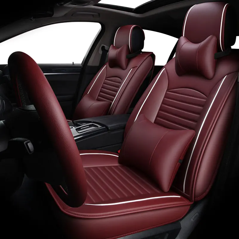 Кожаный универсальный чехол для автомобильных сидений чехлы mazda familia premacy dodge caliber