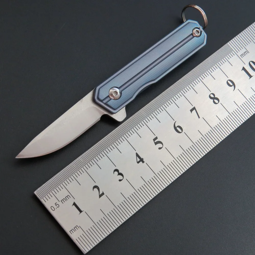 BJL Serge Mini Bean Folding Knives Titanium Handle D2 Blade Hunting Knife Outdoor Camping Survival Pocket Tool knife EF59 | Инструменты