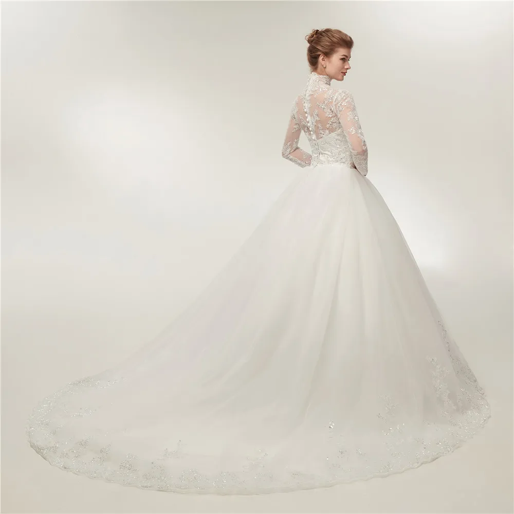 Fansmile Robe De Mariage Принцесса белое бальное платье Свадебные платья Vestido De Noiva размера плюс свадебные платья на заказ FSM-572T