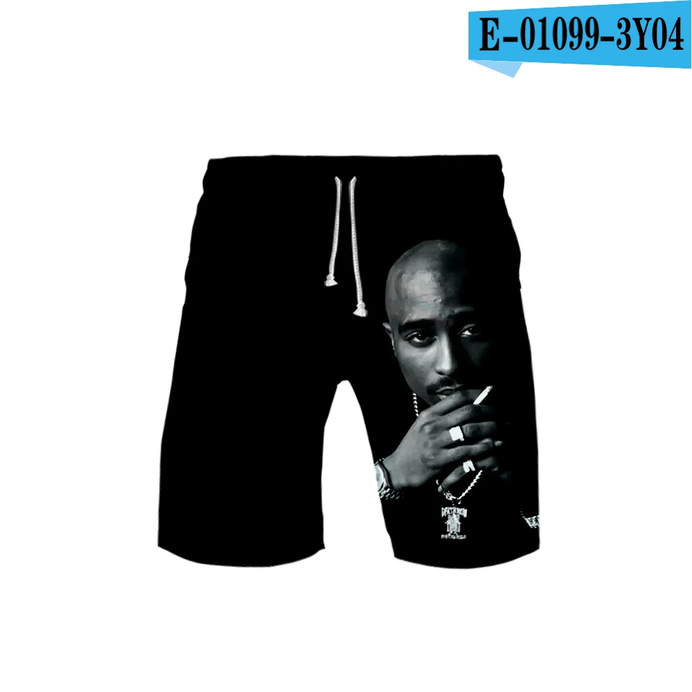 2PAC 3D шорты с принтом для мужчин горячая Распродажа повседневные крутые и дышащие Harajuku Новое поступление летние пляжные шорты K-pops плюс размер - Цвет: Темно-серый