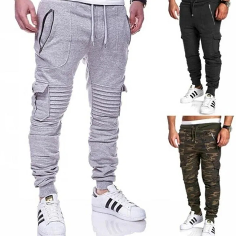 2019New camo Мужские спортивные штаны для бодибилдинга мужские брюки в стиле милитари