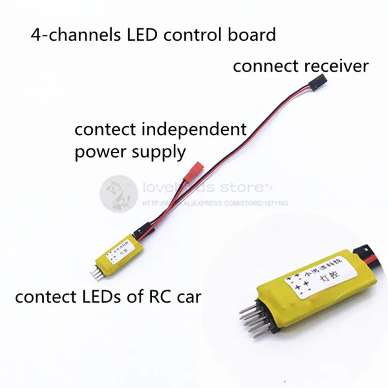 

1:10 RC simulation car remote control light control switch
