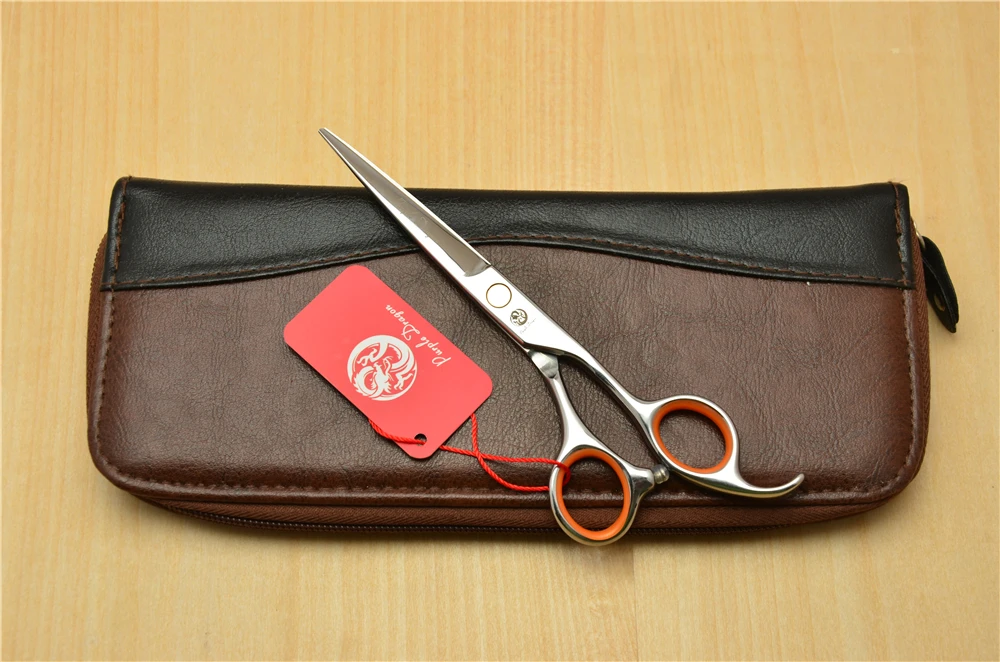 Парикмахерские ножницы 1008Z филировочные фиолетового дракона с прямой ручкой 6 0