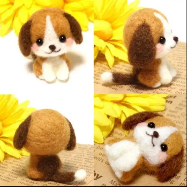 Креативный набор для рукоделия взрослых ручная работа щенков шерстяная