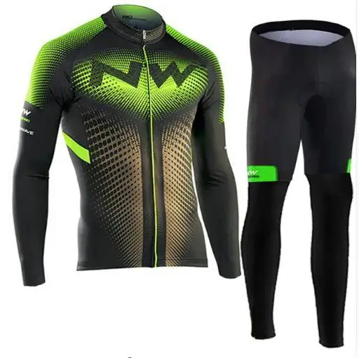 NW NORTHWAVE осенние длинные велосипедные комплекты одежды желтый Майо Ropa Ciclismo Invierno MTB велосипедные майки спортивная одежда для велосипеда - Цвет: 10