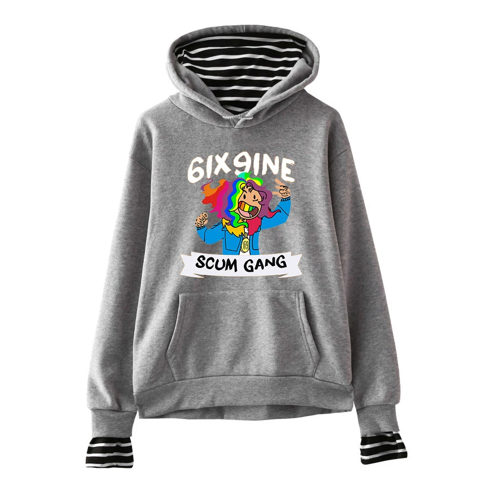 Толстовки 6ix9ine Idol Scunm Ganger популярный принт теплые толстовки с длинным рукавом
