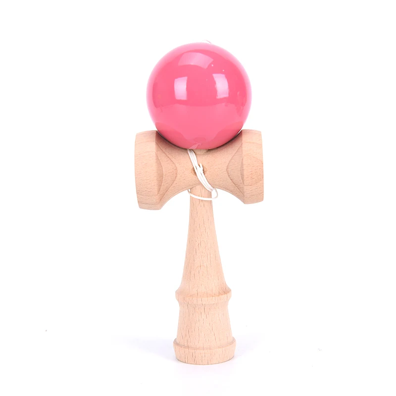 Розовый Новые 20 см деревянные игрушки мяч шар Kendama PU краски струны профессиональные игрушки для взрослых досуг спортивная игрушка для игр на открытом воздухе - Цвет: Розовый