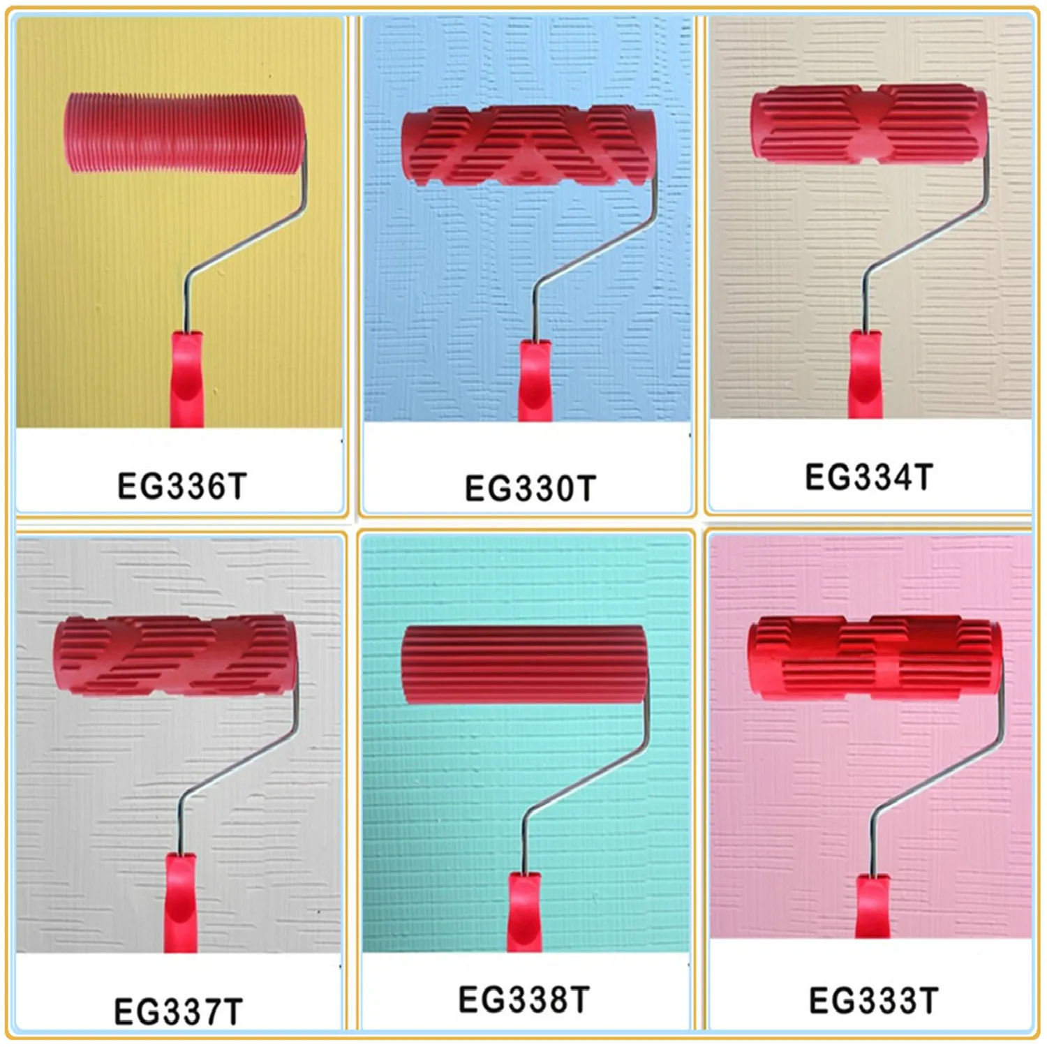 Free shipping 7inch red rubber roller wall decoration painting Paint Roller for Wall Decoration tools | Инструменты