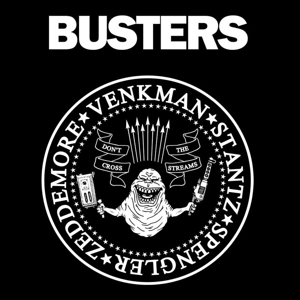 2018 модная футболка Ramones Busters Лизун Охотники за привидениями логотип белый Для