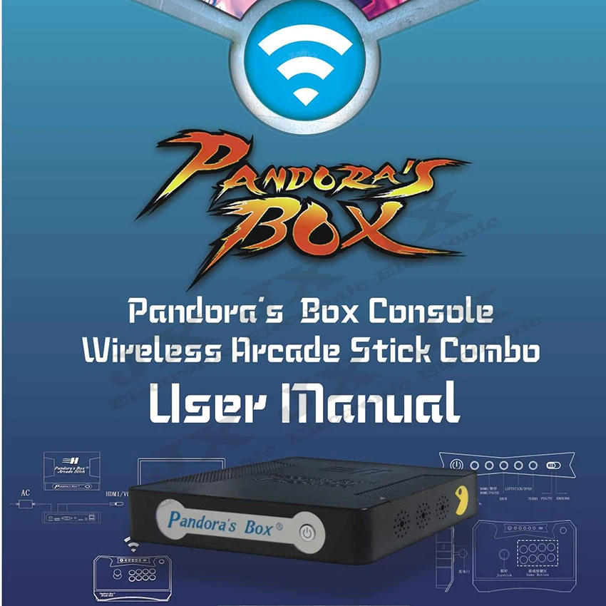 2017 новое поступление Pandora Box 4S + 815 в 1 беспроводная аркадная палка игровая консоль