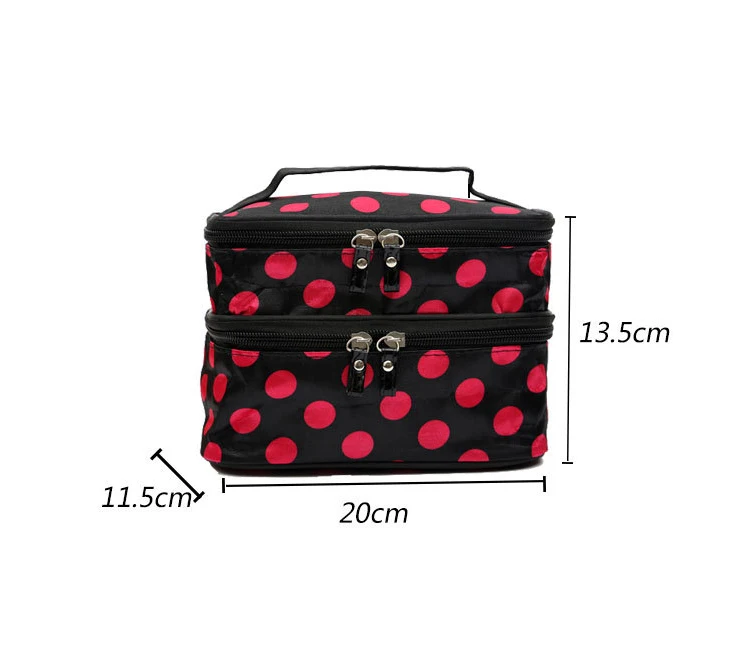 Double layer travel Cosmetic bag for makeup organizer Beauty Bag Large capacity storage handbag toiletry US | Красота и здоровье