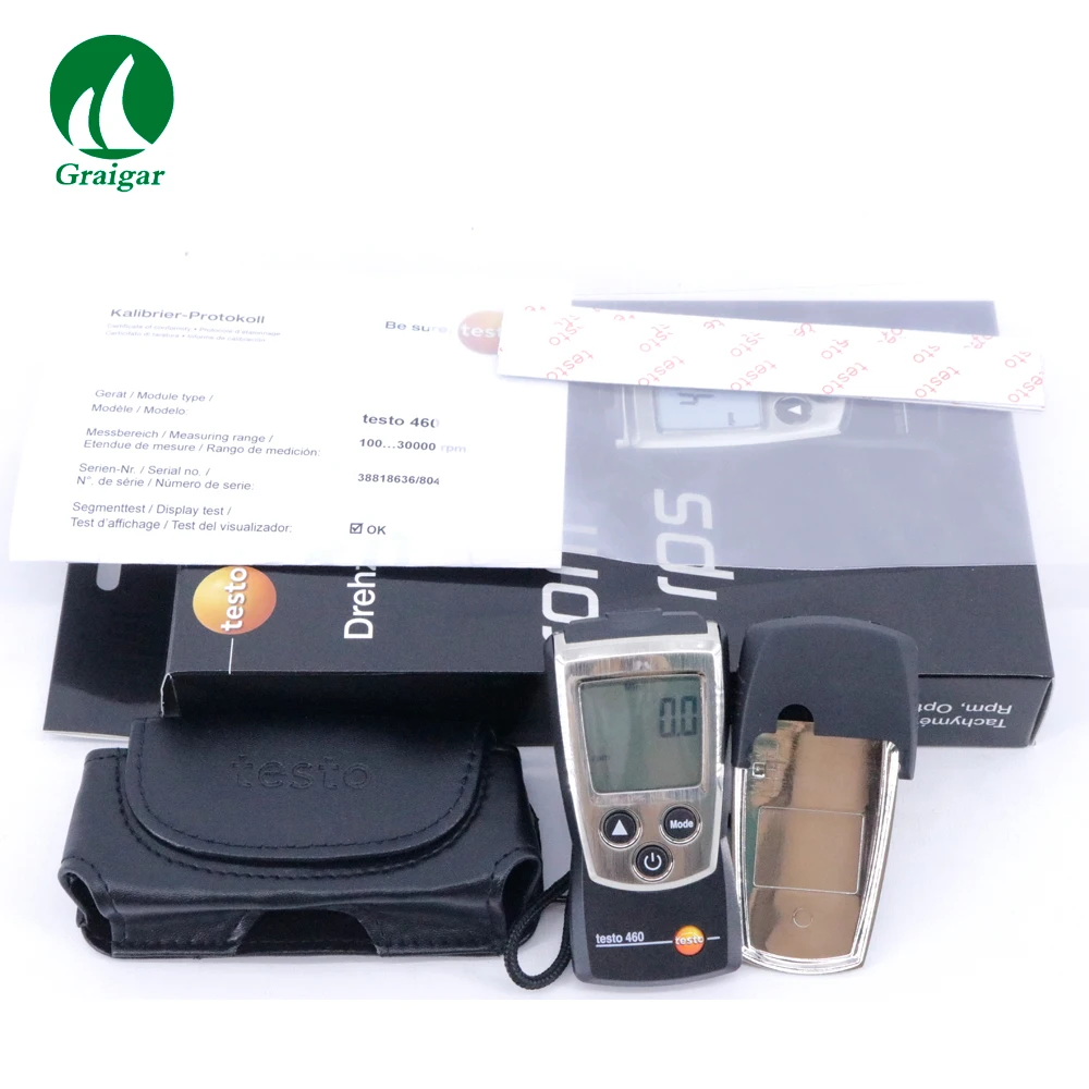 Testo 460 цифровой тахометр оптический RPM Измерение со светодиодным сигналом|Приборы