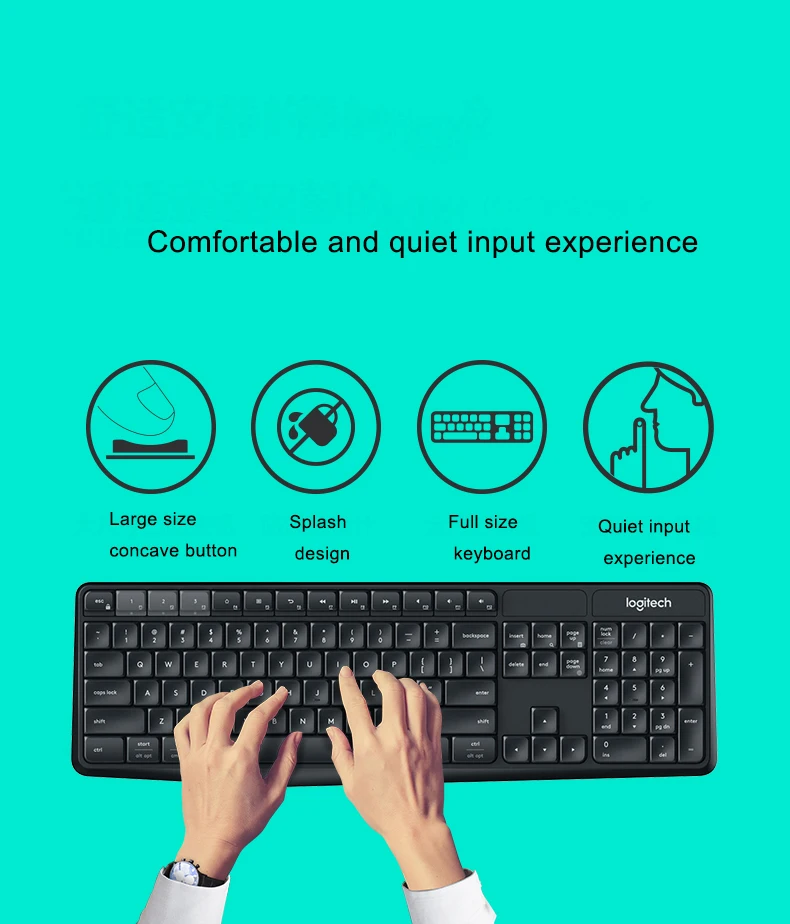 Беспроводная bluetooth-клавиатура logitech K375S, игровая клавиатура для ПК, геймера, эргономичная клавиатура для планшета, телефона, компьютера, клавиатуры, Стент