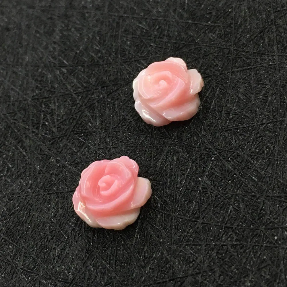 10 мм резные розовые объемные подвески в форме розы круглые бусины цветка с