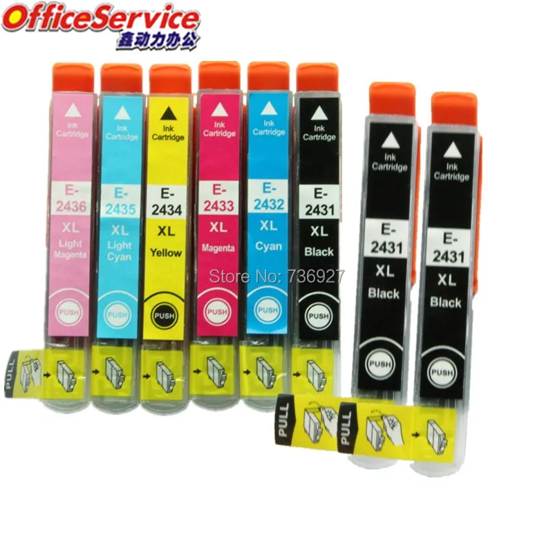 8X 24XL T2431 T2421 совместимый чернильный картридж для Epson XP 55 760 850 860 950 750 960 струйный