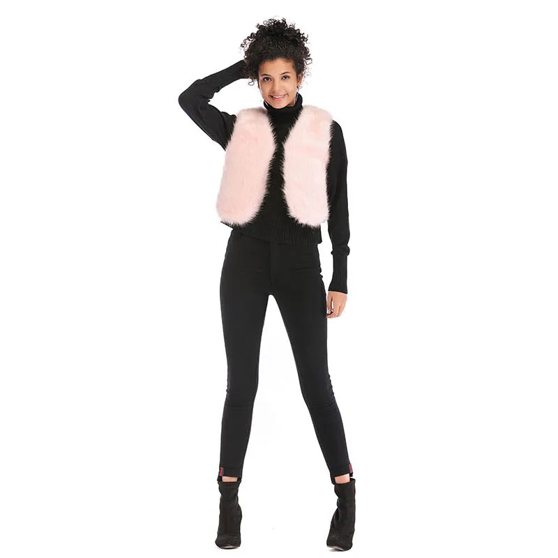 Женский жилет 2018 осень Европейский женский искусственный мех пальто плюшевое