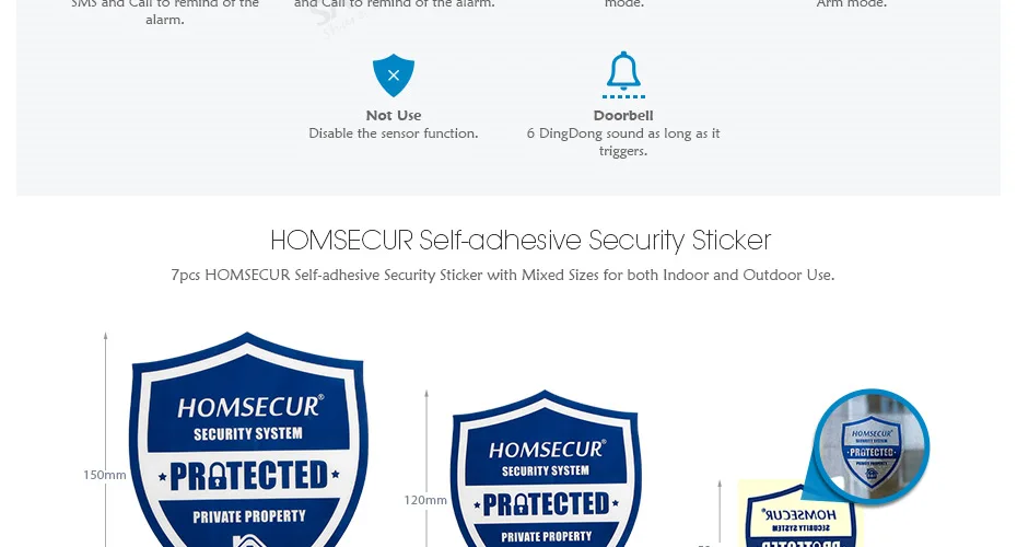 Homsecur беспроводный 4G/GSM домашняя охранная сигнализация для пожилых людей Ежедневный уход за жизнью GA01-4G-W