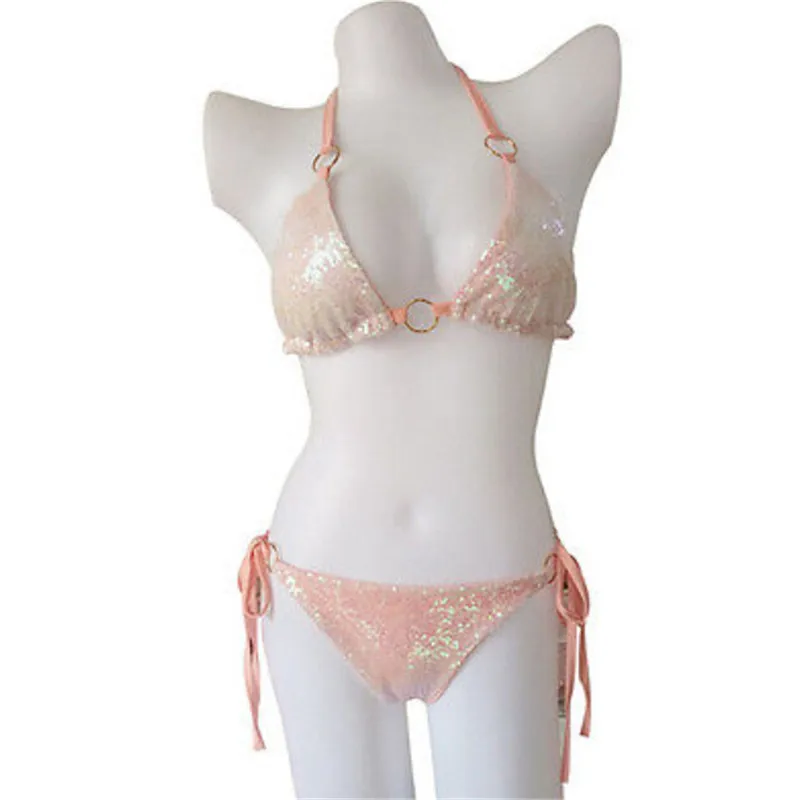 Бикини 2017 сексуальные женские комплекты бикини с блестками купальник бандажный