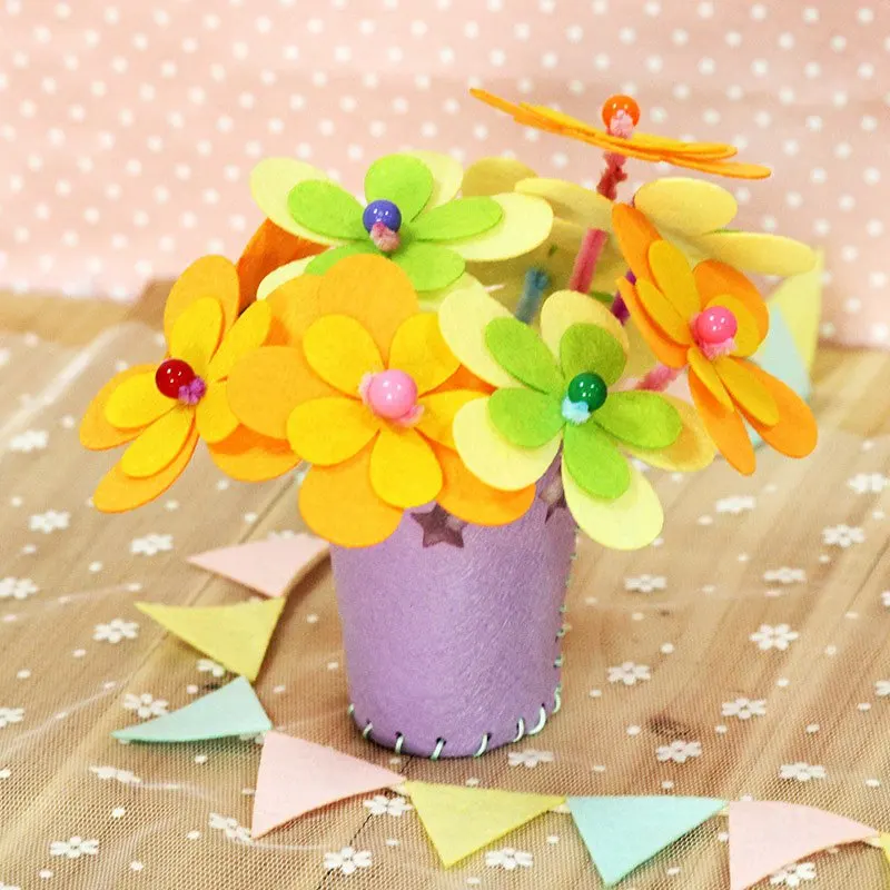 9 видов конструкций искусственный букет фетровая аппликация комплект орнаментов