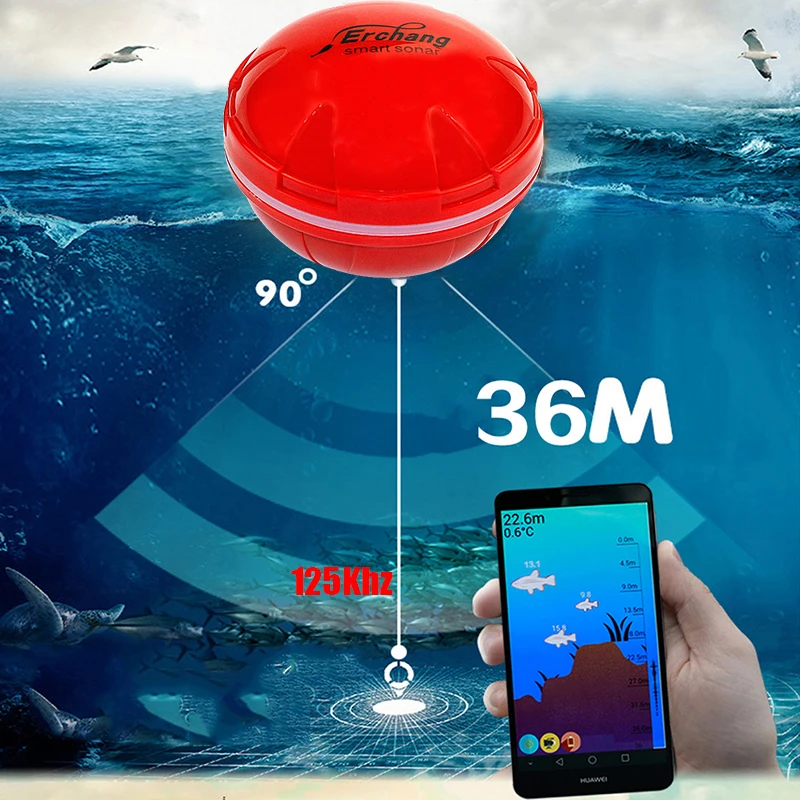Erchang F3W Sonar беспроводной Bluetooth эхолот для обнаружения Finder Рыбалка озерной морской