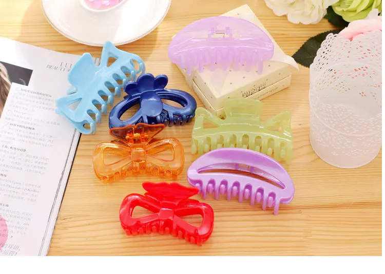 

New arrival Fashion women's hair gripper girl's solid hairs claws clip hairpin hair accessory