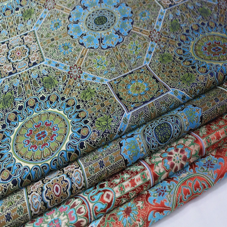 

Chinese Jinjin satin fabric mahogany furniture cushion pillow decoration handmade clothing fabric