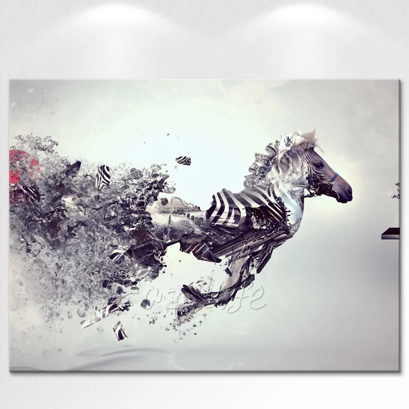 Холст принт животное hourse картина маслом Настенная печатная на холсте настенные