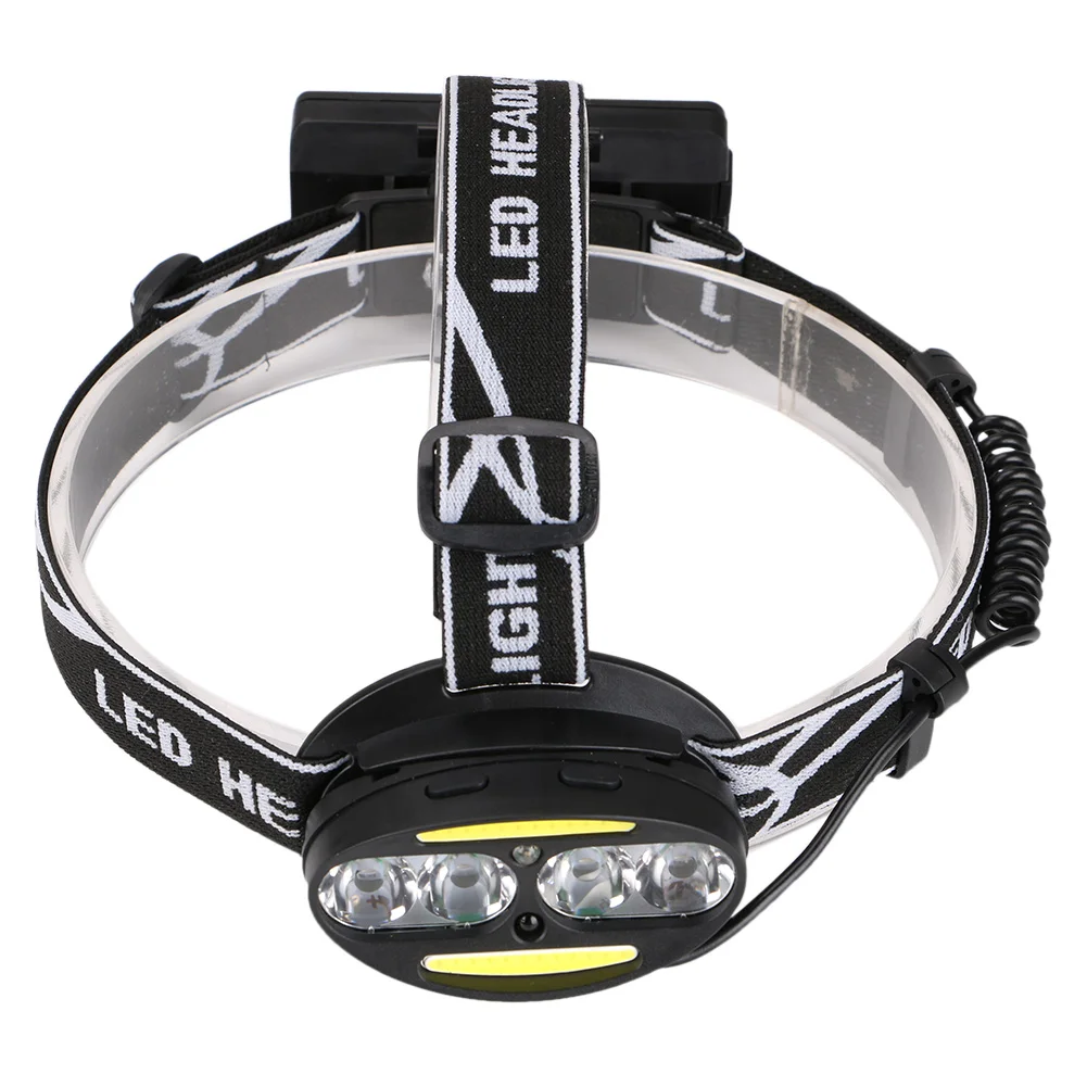 Перезаряжаемые 4* T6+ 2* COB Светодиодный фар зарядка через usb индукционный налобный фонарь 3000 люмен 5 режимов светодиодный задний фонарь факел по 2*18650 Батарея