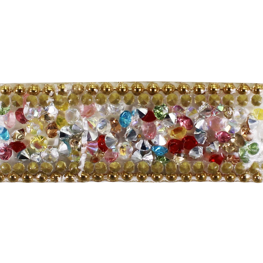 10 ярдов Украшенные бусинами и бриллиантами стразы отделка цепь железо на